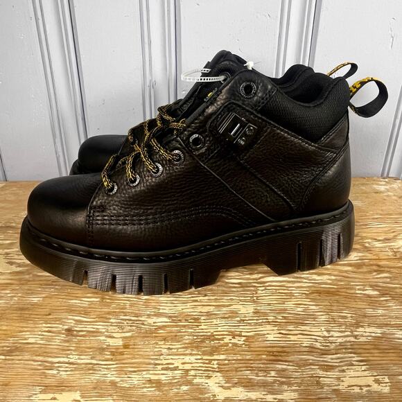 Doctor Doc Martens NEW Leather Mens 12 Woodard Grizzly
Black Hiker/Work Boots - Picture 7 of 11